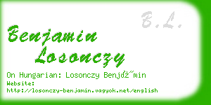 benjamin losonczy business card